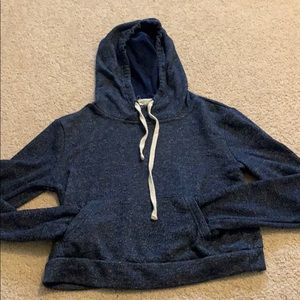 Navy blue cropped hoodie